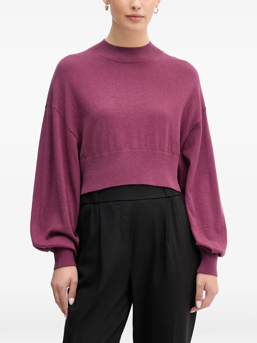 Benetton high-neck cropped sweater - Violet Benetton high-neck cropped sweater - Violet