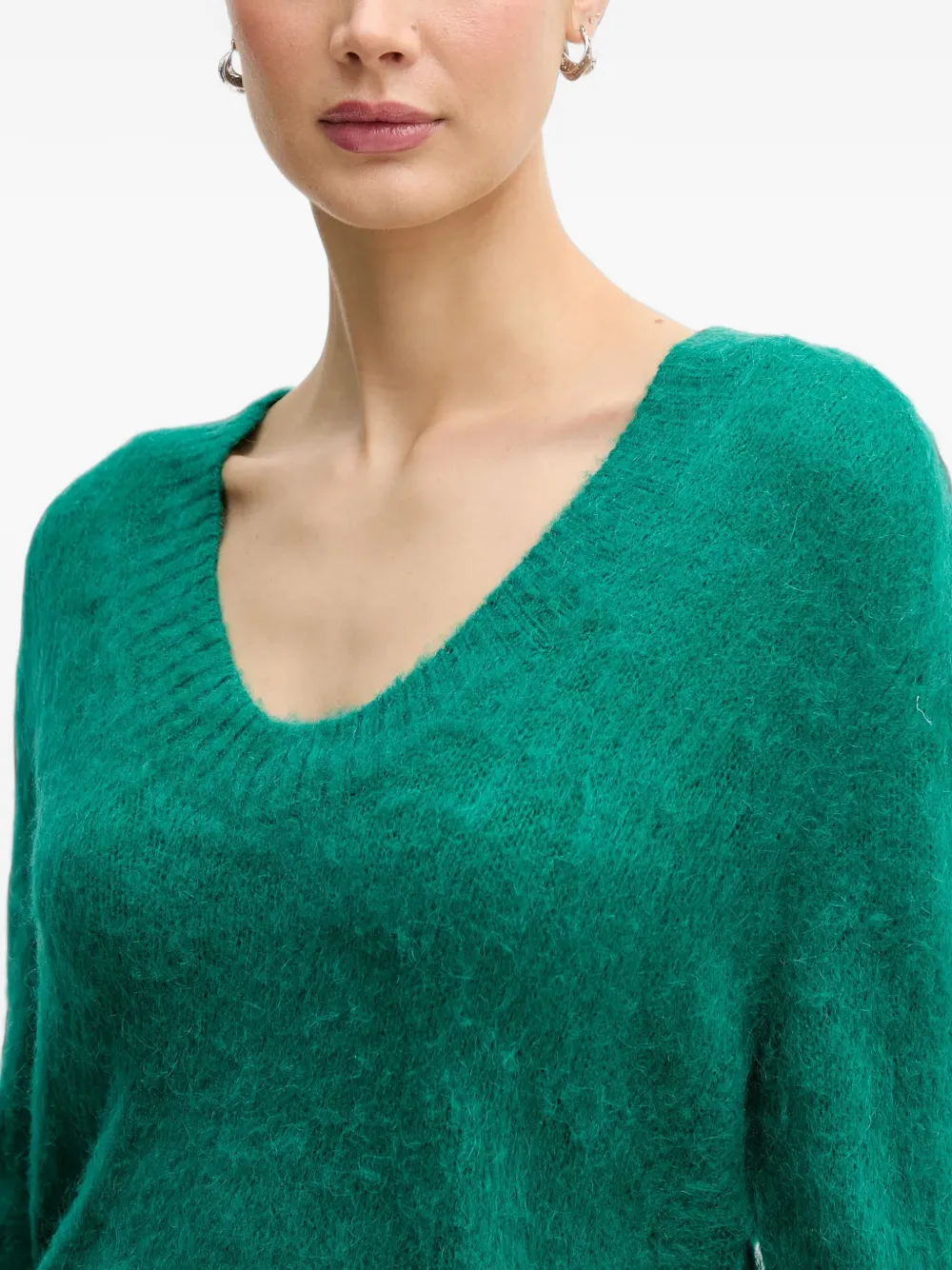 Benetton Trui met V-hals Groen