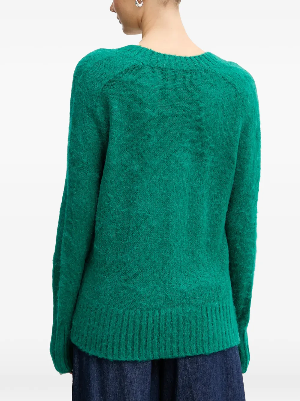 Benetton Trui met V-hals Groen