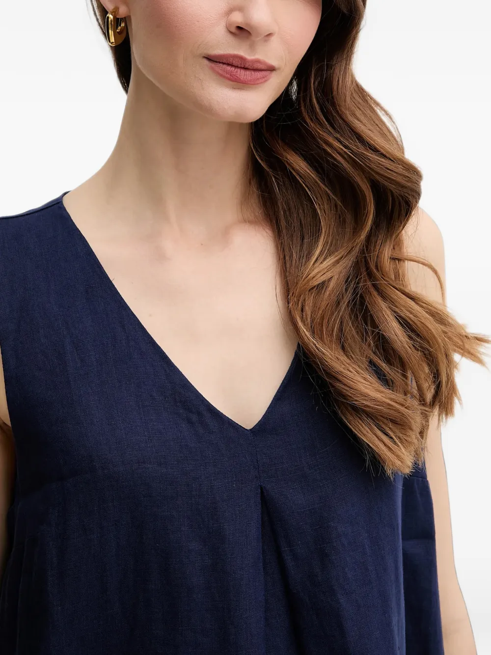 Benetton Mini-jurk met V-hals Blauw