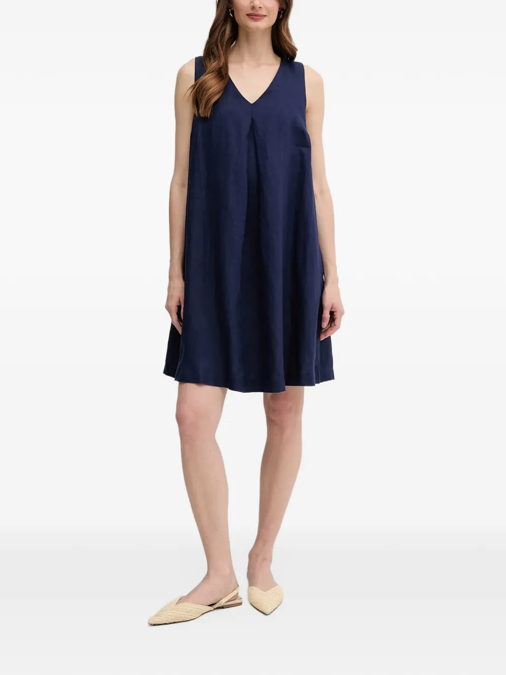 Benetton Mini-jurk met V-hals Blauw