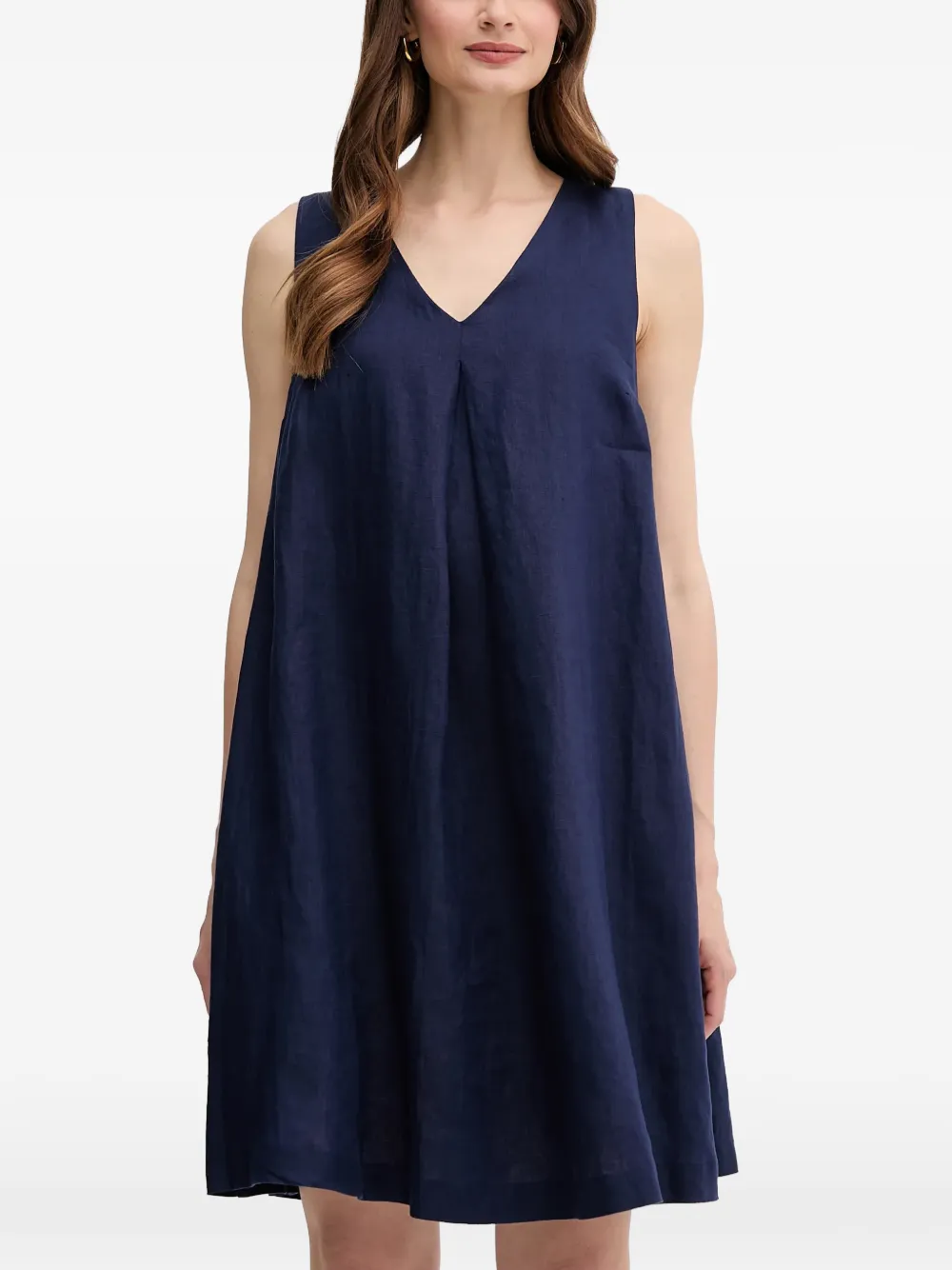 Benetton robe courte à col v - Bleu Benetton robe courte à col v - Bleu