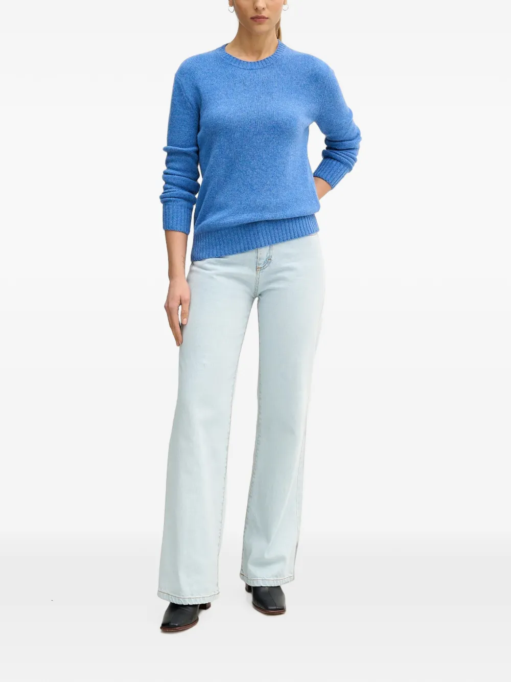 Benetton Wool Sweater In Blue