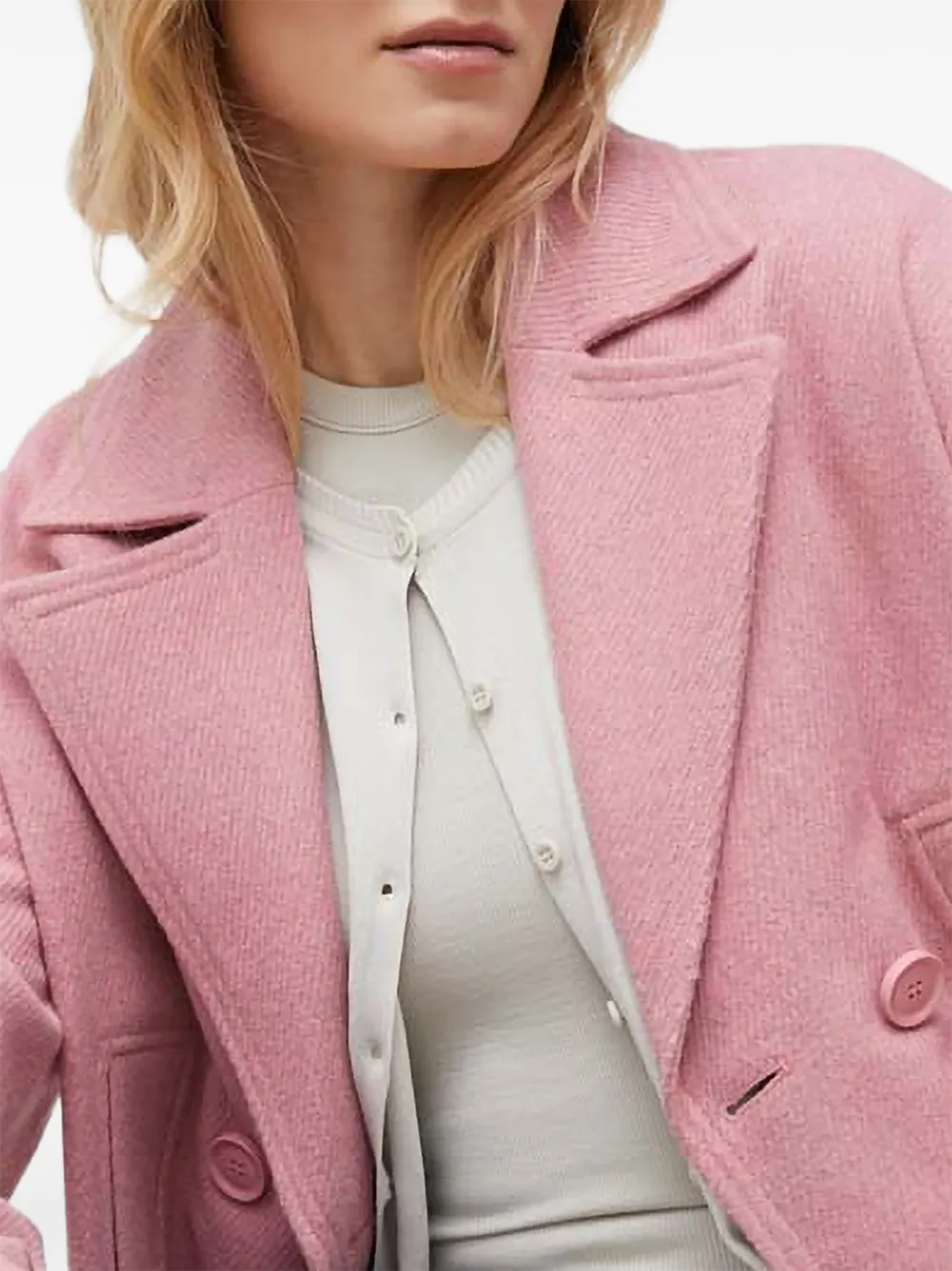 Benetton Vest met knopen Beige
