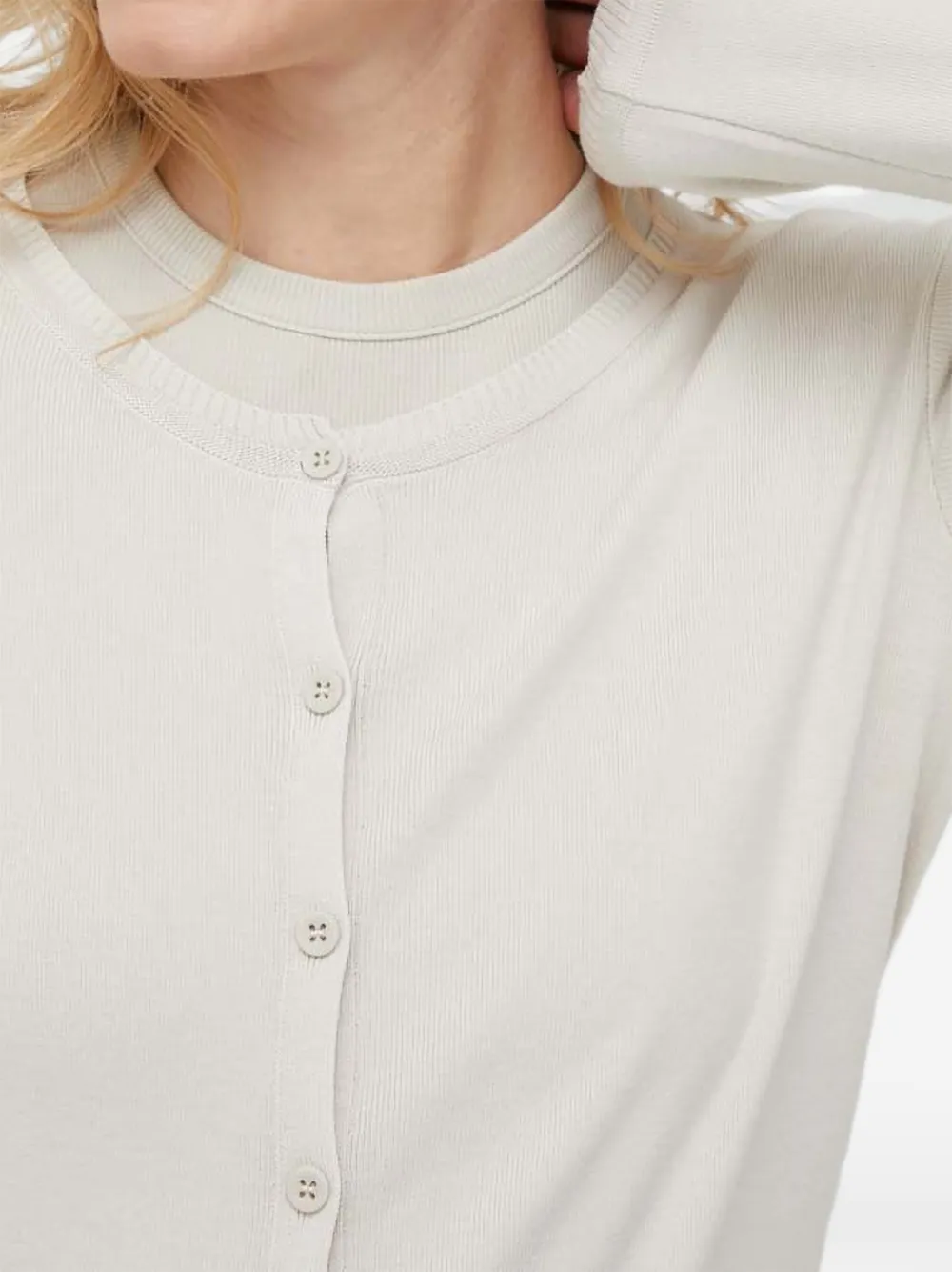 Benetton Vest met knopen Beige
