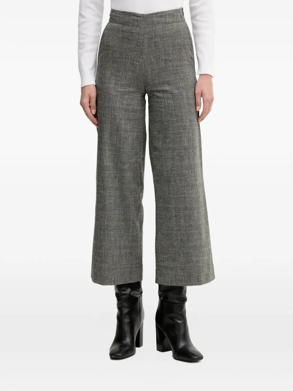Benetton pantalon à carreaux - Gris