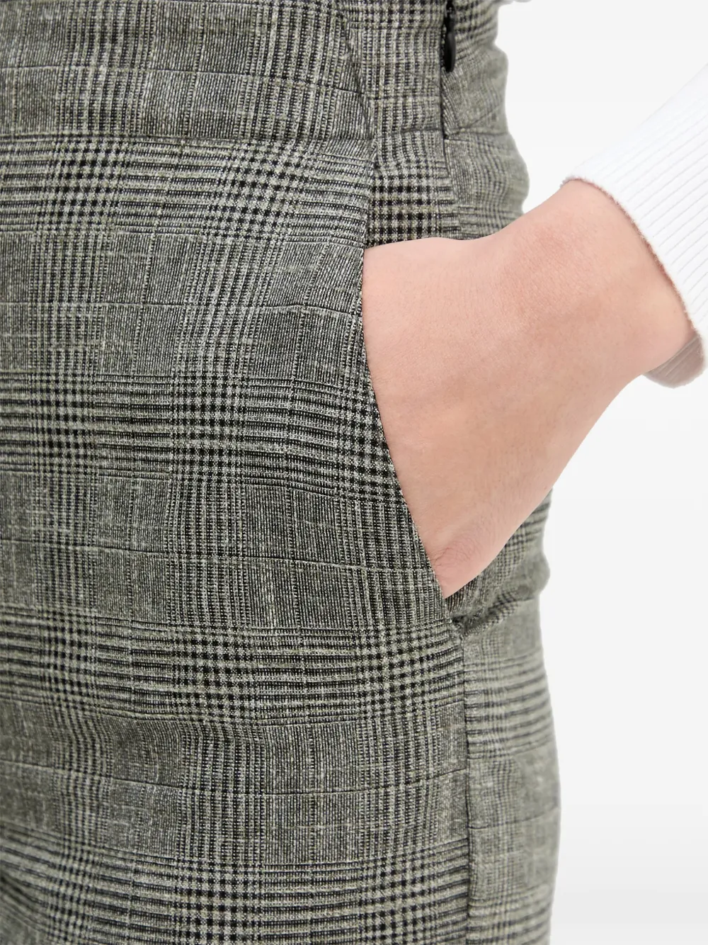 Benetton Geruite broek Grijs