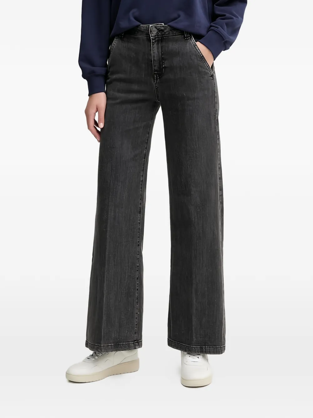 Benetton logo-patch jeans - Nero