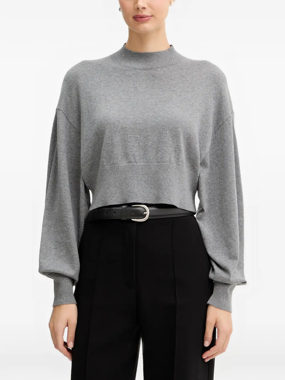 Benetton balloon-sleeve sweater Grijs