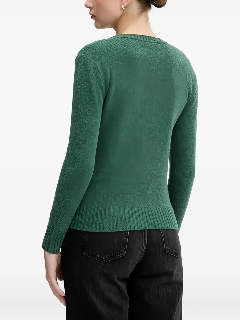  Benetton Jersey Con Cuello Redondo - Verde 