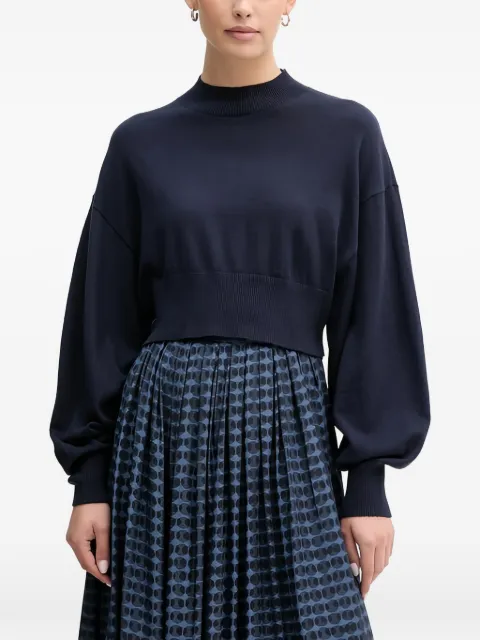 Benetton puff-sleeve knitted sweater