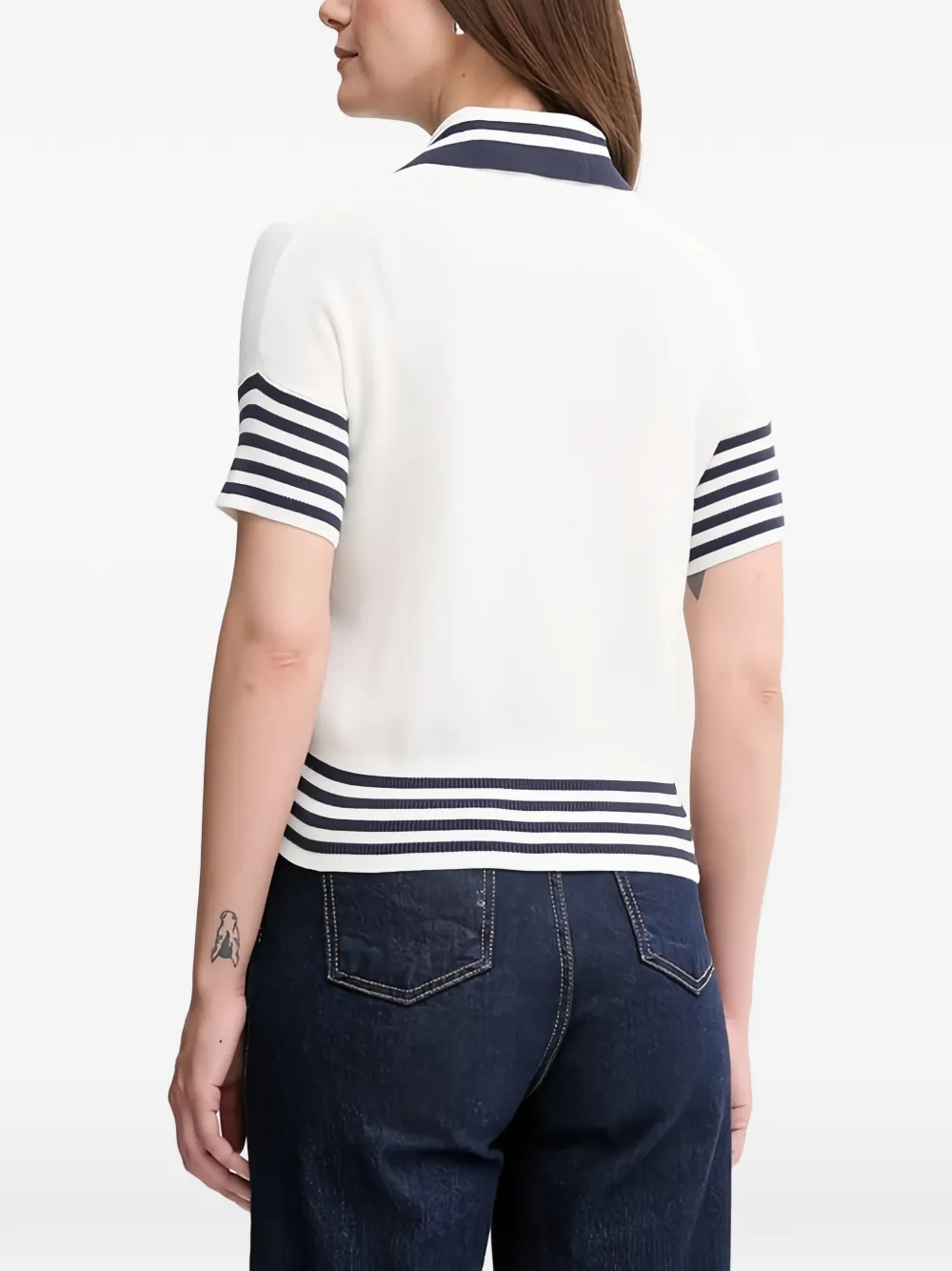 Benetton Gestreepte polotop Wit