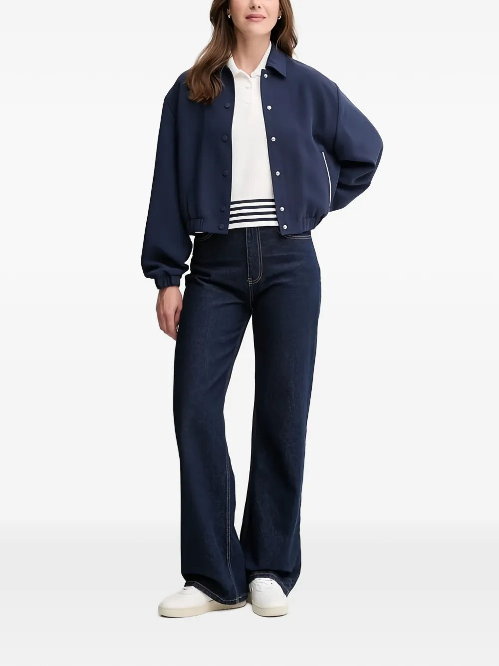 Benetton Gestreepte polotop Wit