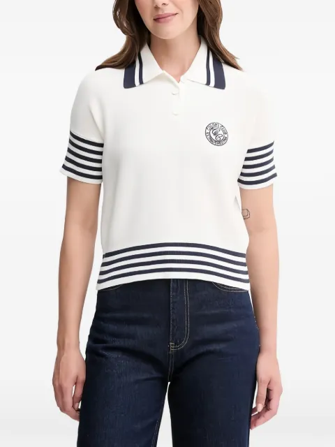 Benetton striped polo top