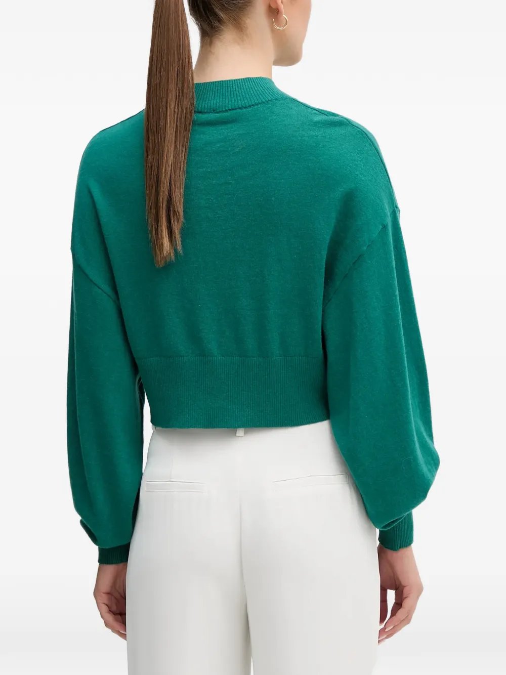 Benetton mock-neck sweater Groen