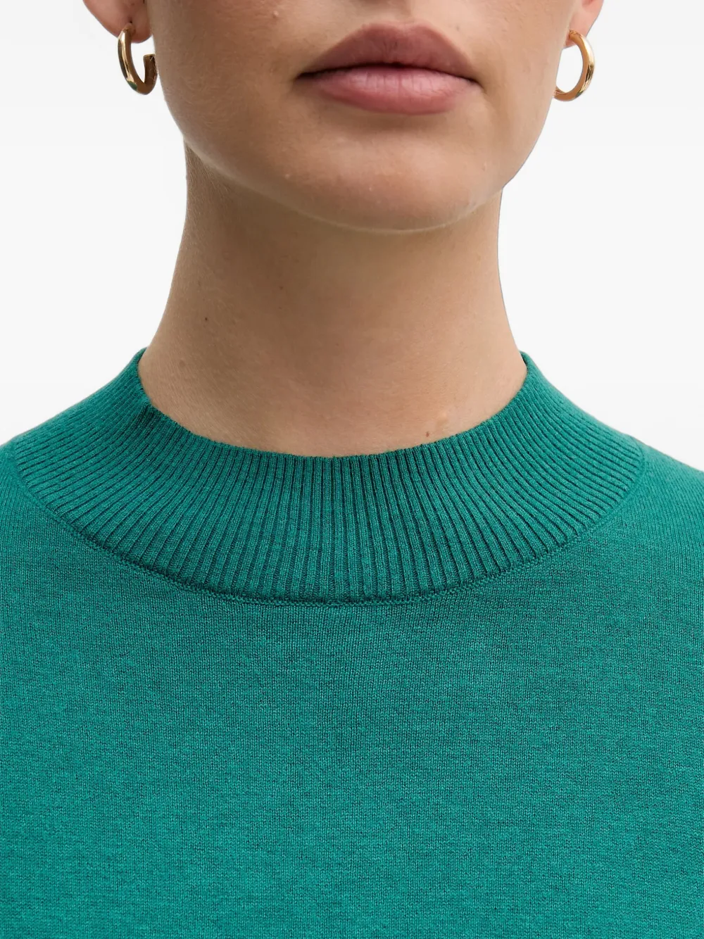 Benetton mock-neck sweater Groen