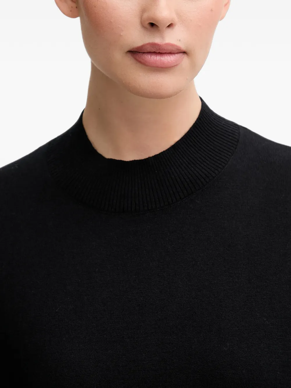 Benetton mock-neck sweater Zwart