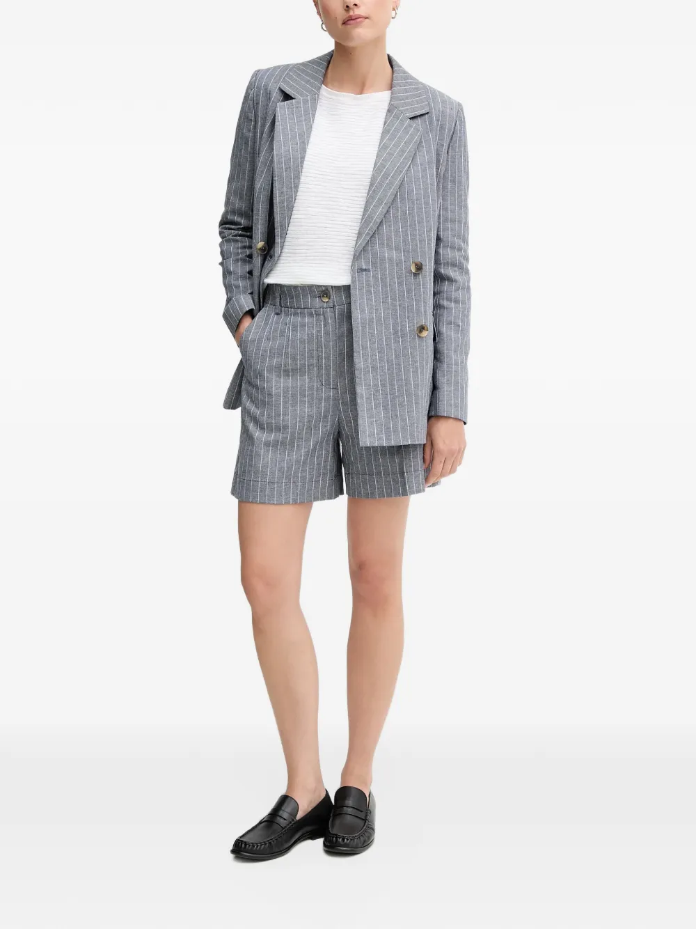 Benetton pinstripe shorts - Grigio