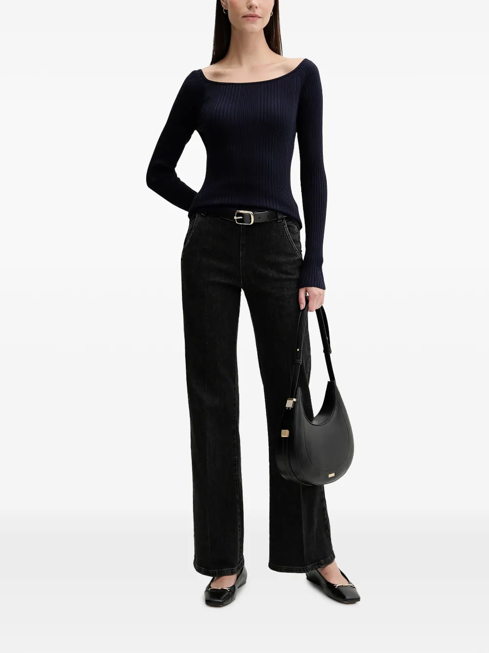 Benetton Asymmetrische top Blauw