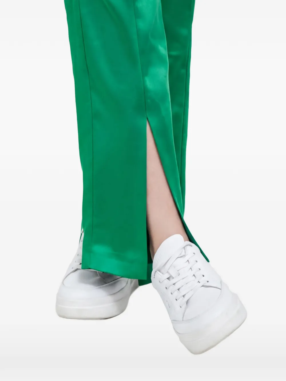 Benetton Broek met split Groen
