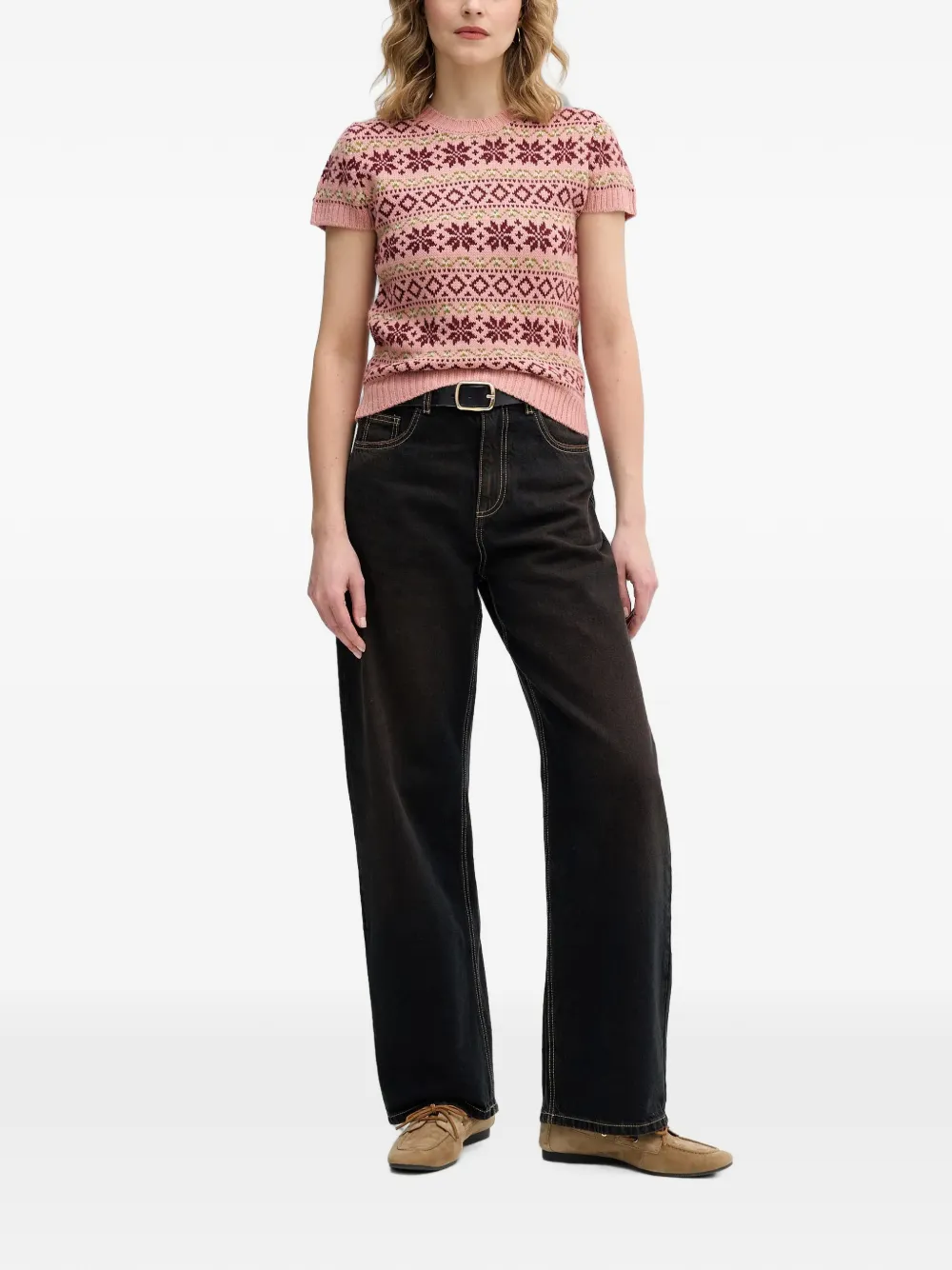 Benetton x Stranger Things trui met patroon Roze