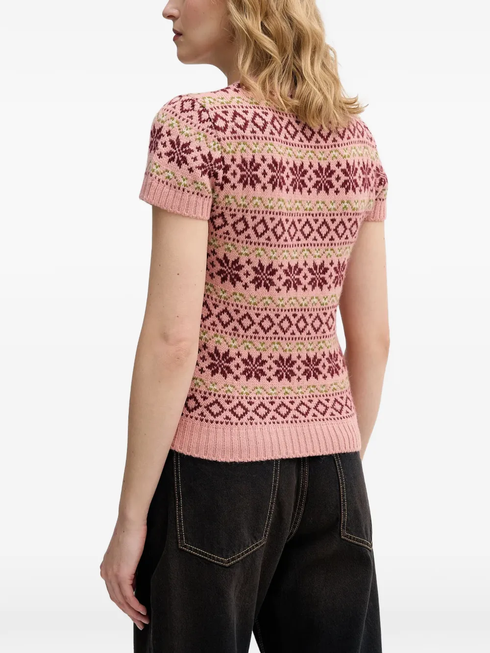Benetton x Stranger Things trui met patroon Roze