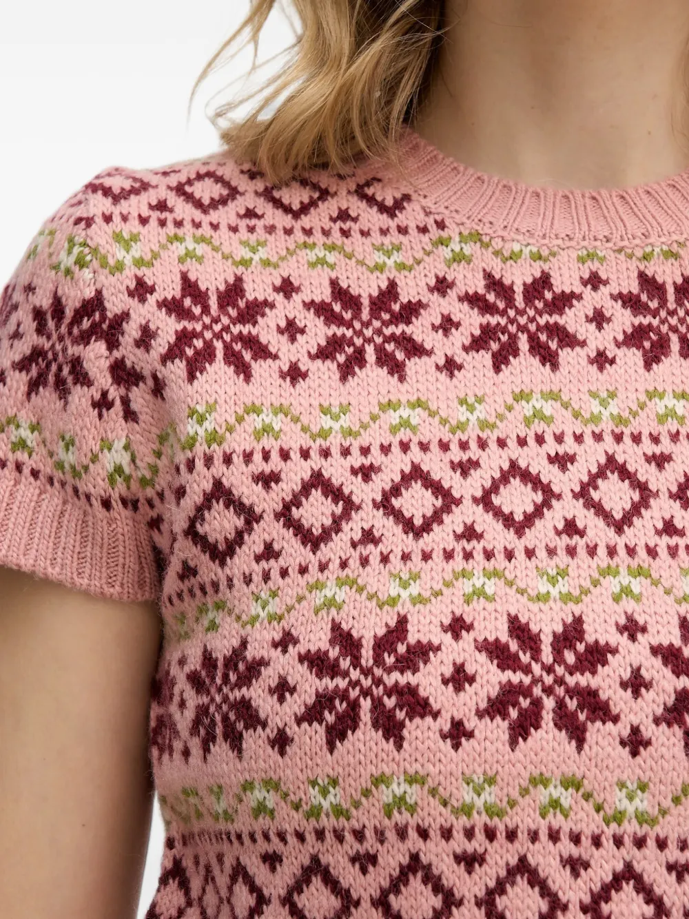 Benetton x Stranger Things trui met patroon Roze