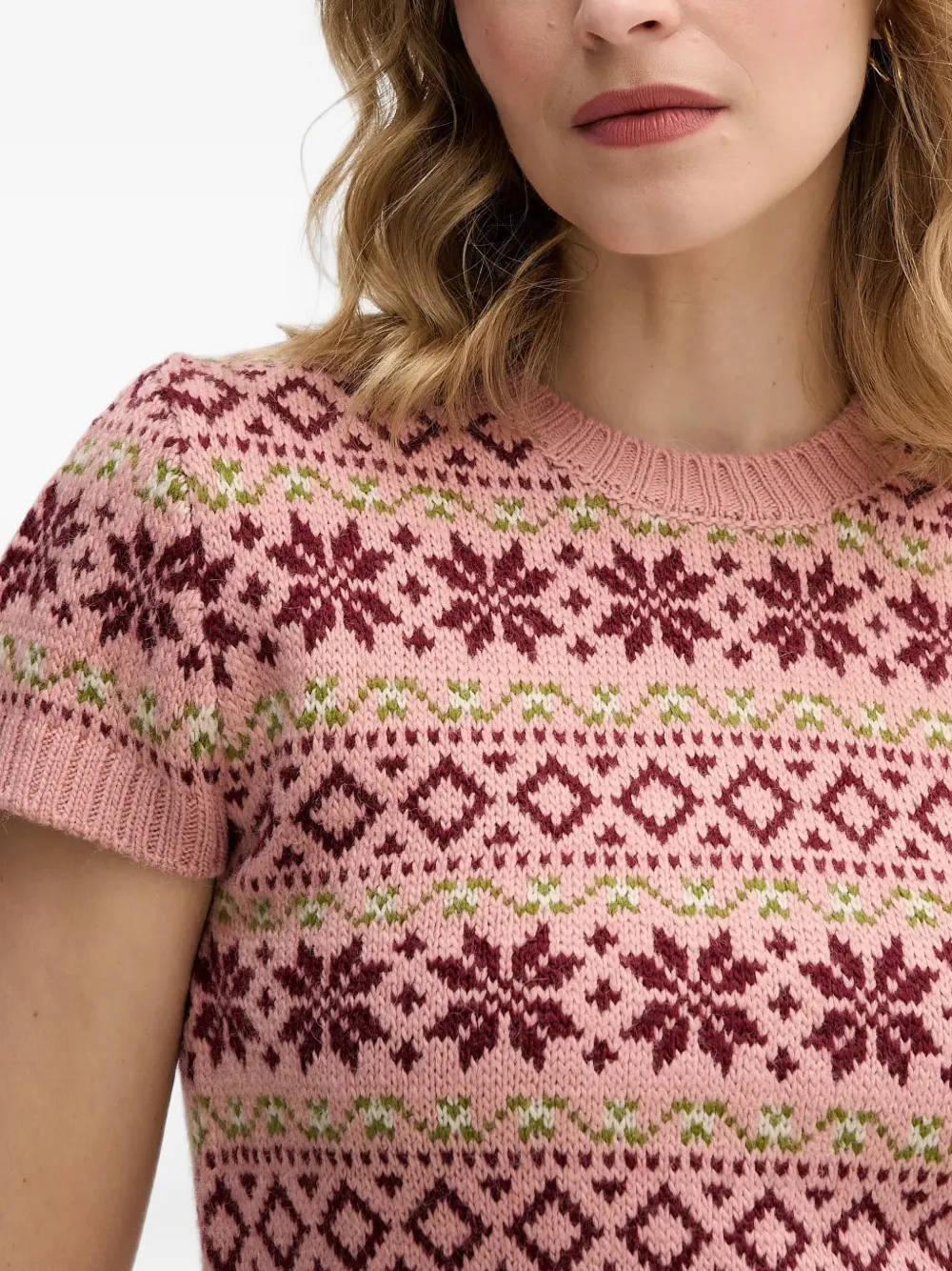 Benetton x Stranger Things trui met patroon Roze