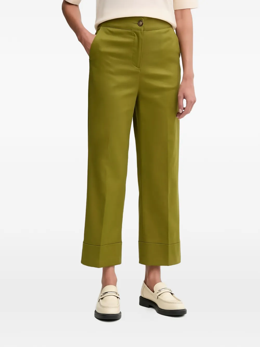 Benetton button-fastening trousers - Verde