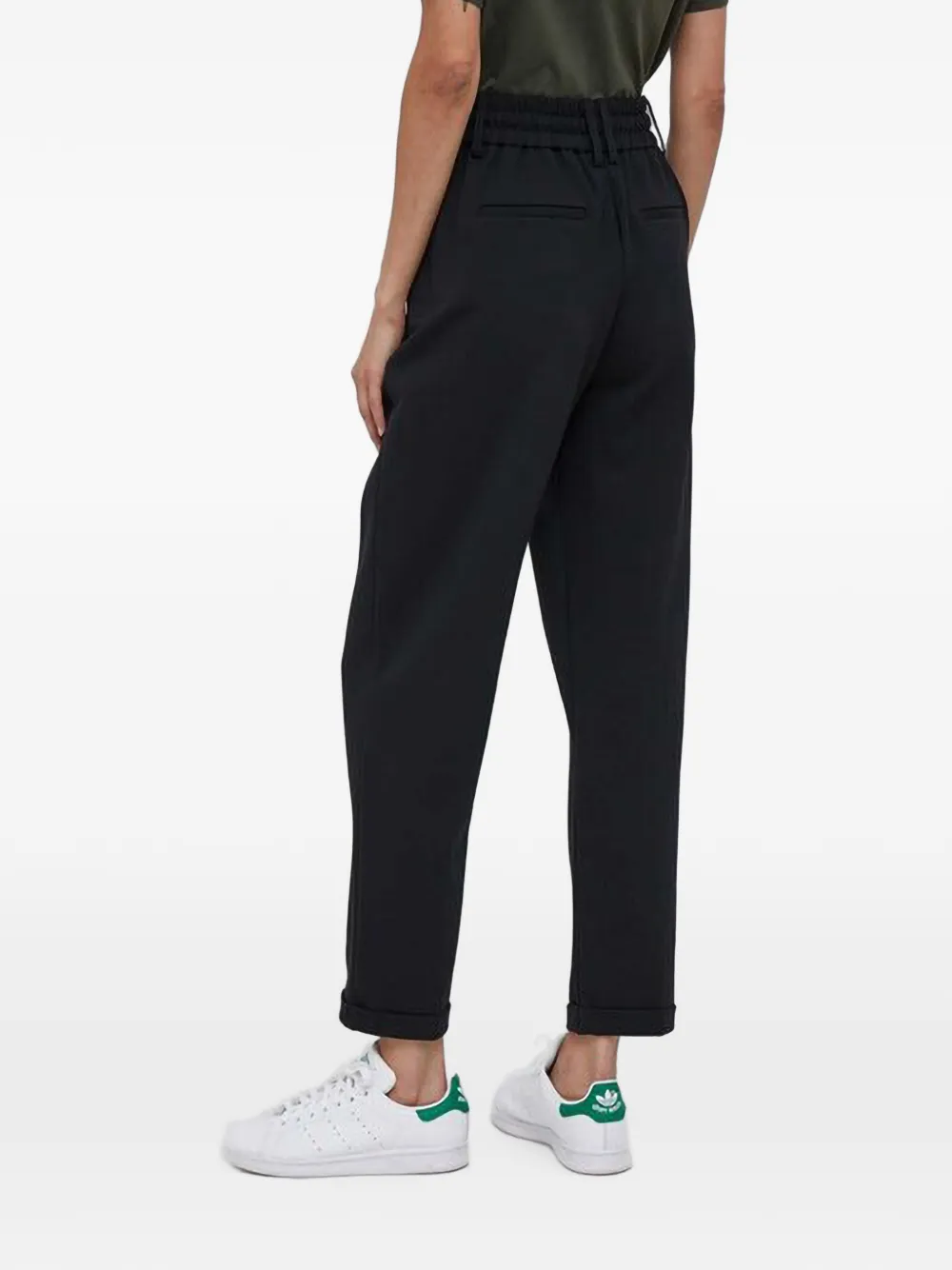 Benetton Broek met trekkoord Zwart