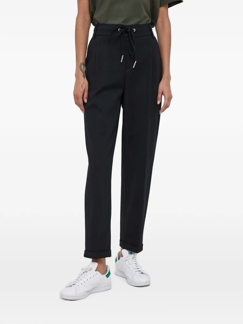 Benetton Drawstring Trousers In Black