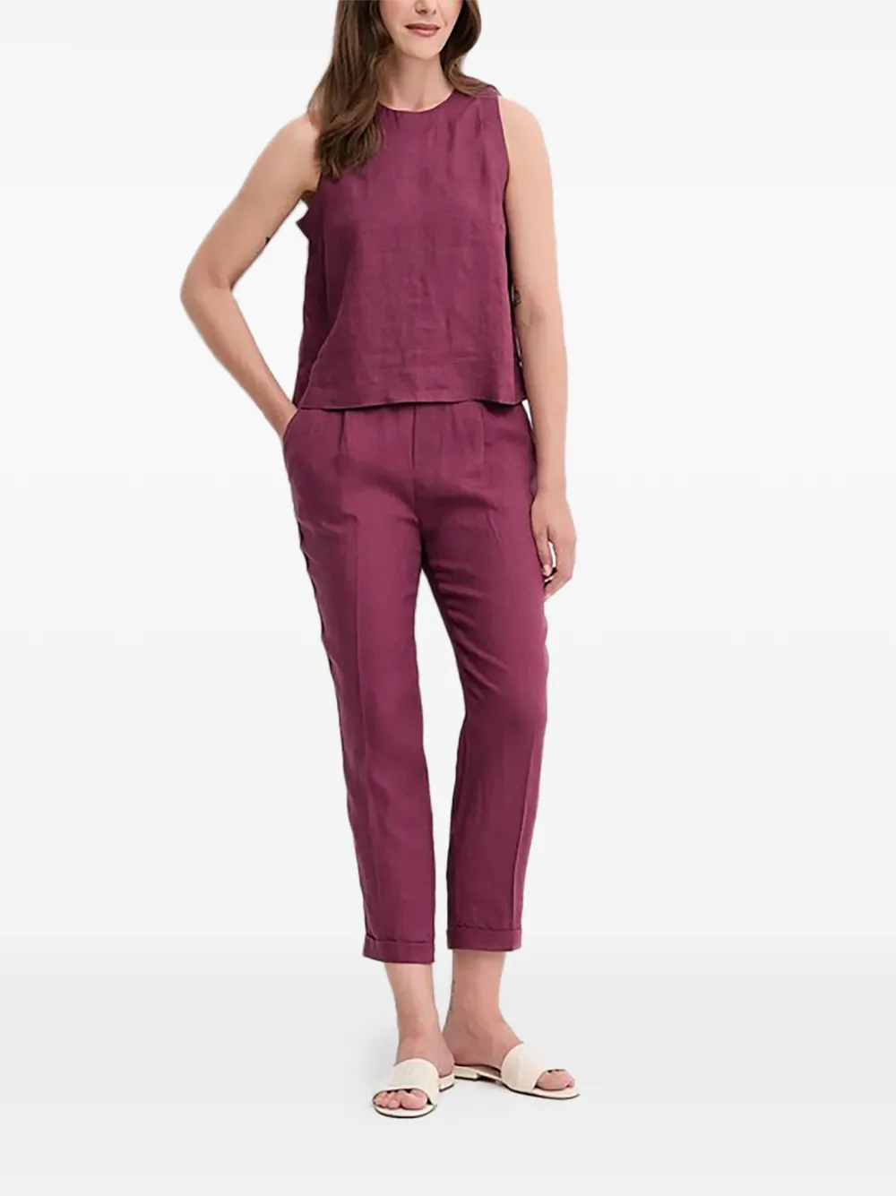 Benetton cropped trousers - Rosa