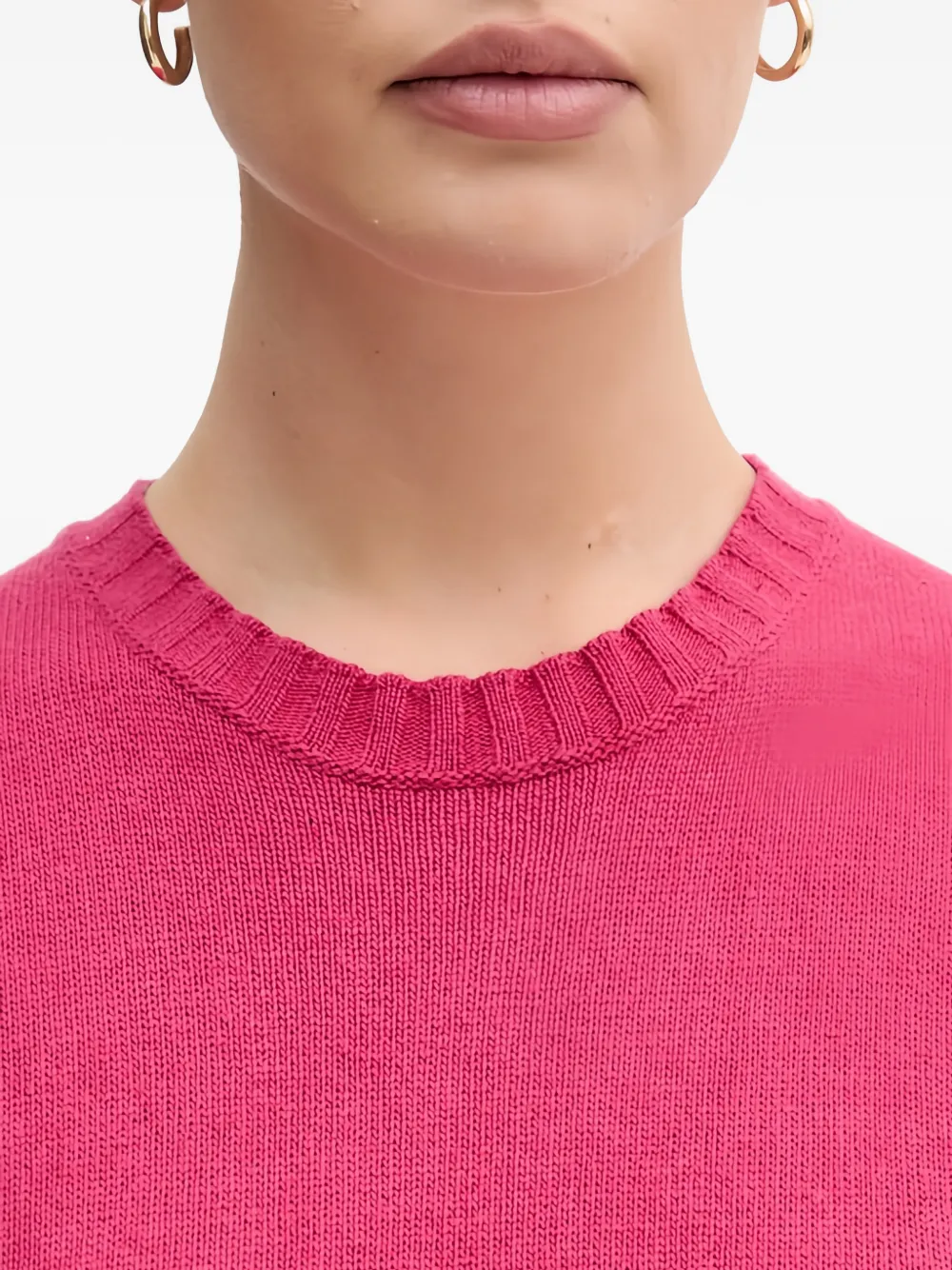 Benetton Top met geribbelde afwerking Roze