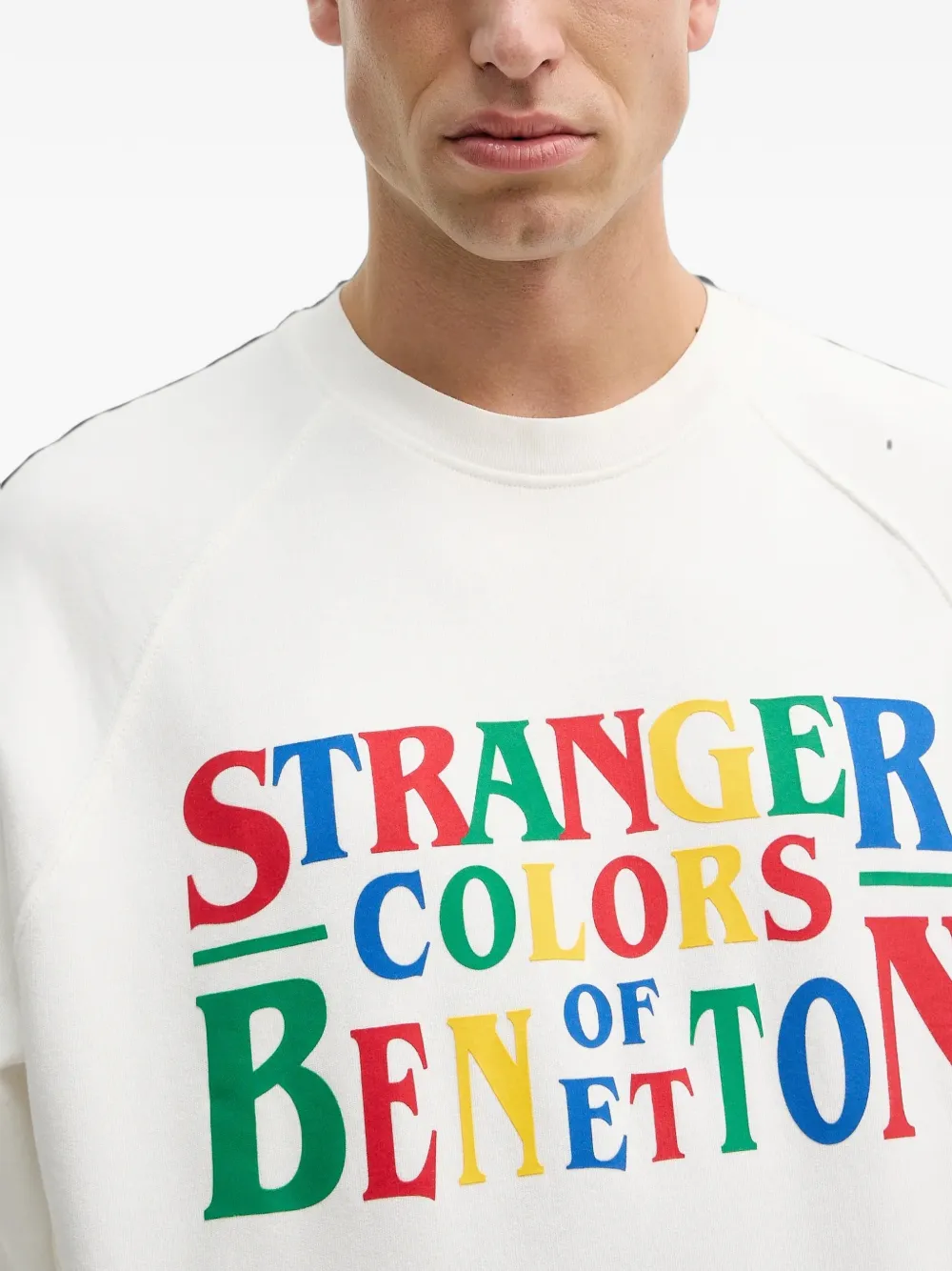 Benetton x Stranger Things print-detail sweater Beige