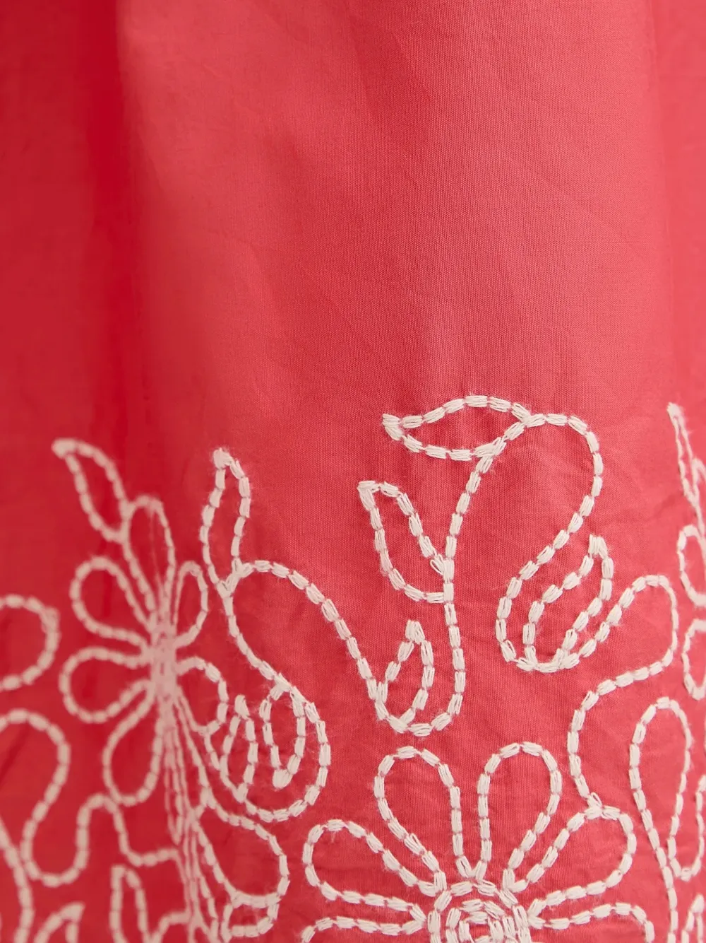 Benetton Jurk met geborduurde bloemen Roze