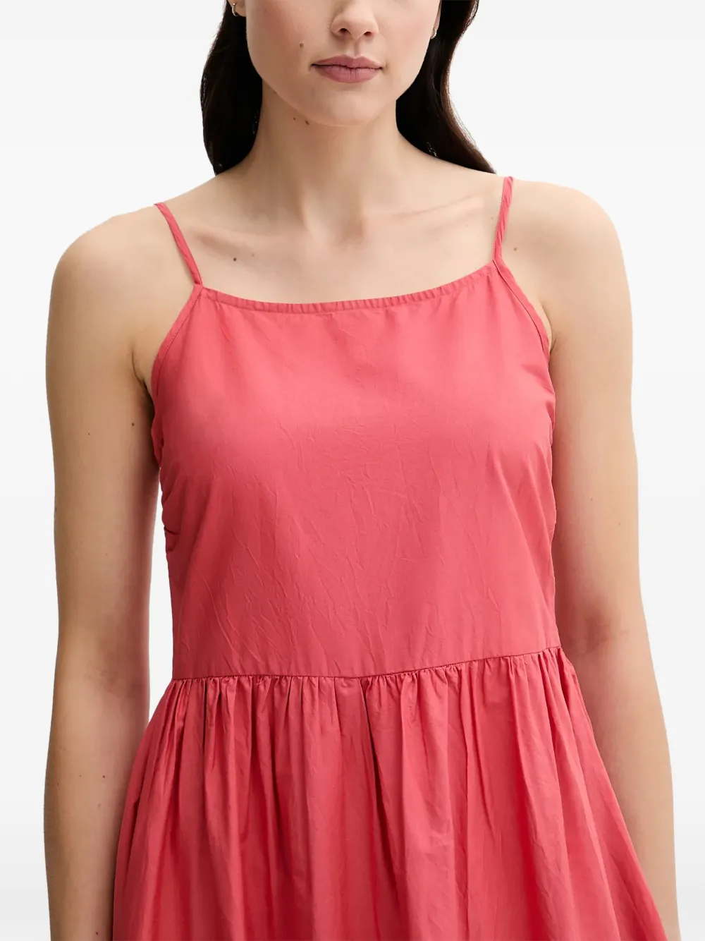 Benetton Jurk met geborduurde bloemen Roze