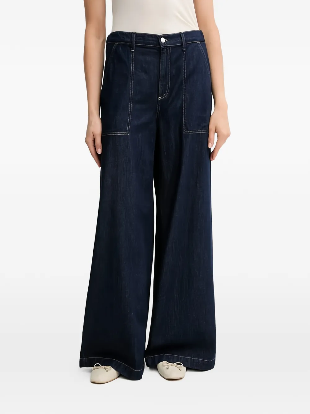 Benetton pocket wide-leg jeans - Blu