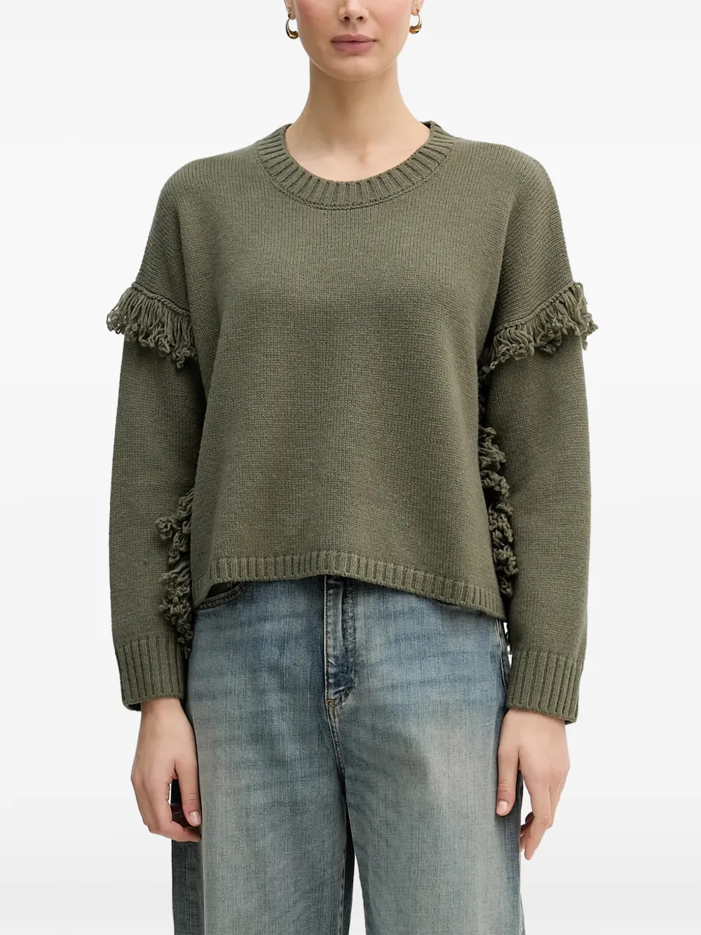 Benetton fringed sweater - Verde