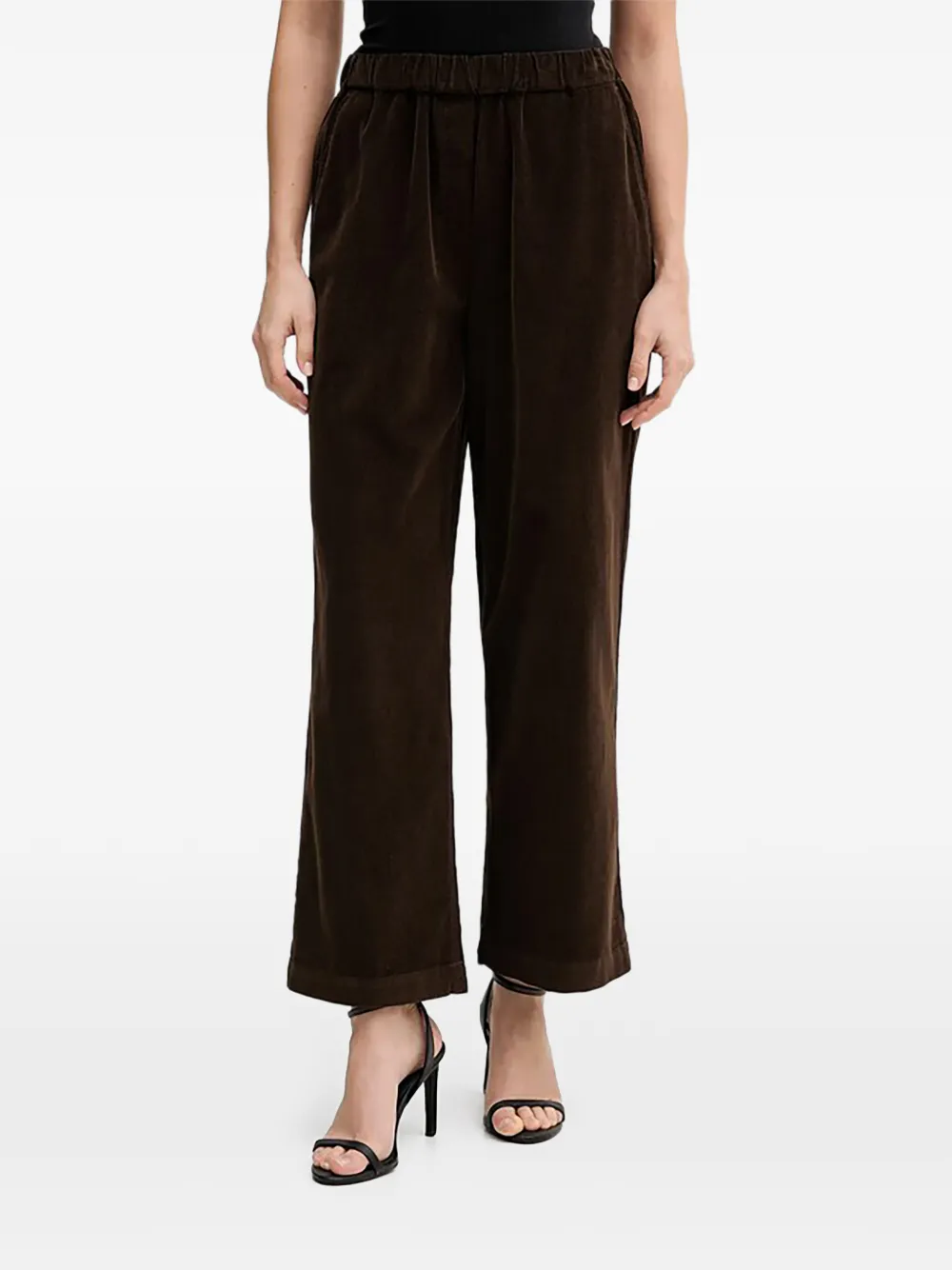 Benetton elasticated corduroy trousers - Marrone