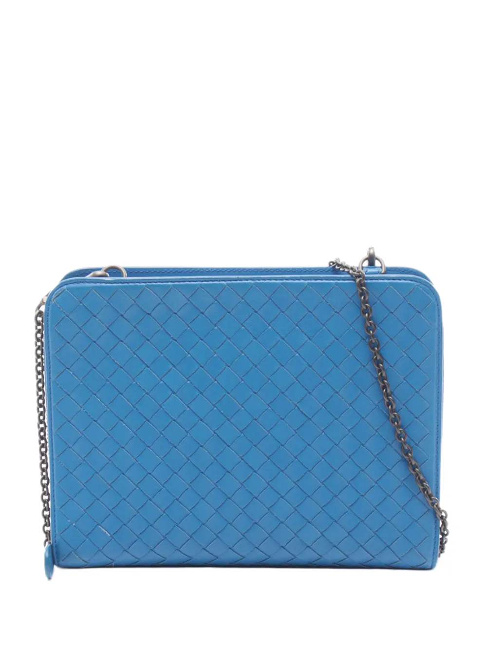 Bottega Veneta Pre-Owned 2012-2026 Nappa Intrecciato Wallet on Chain shoulder bag - Blue