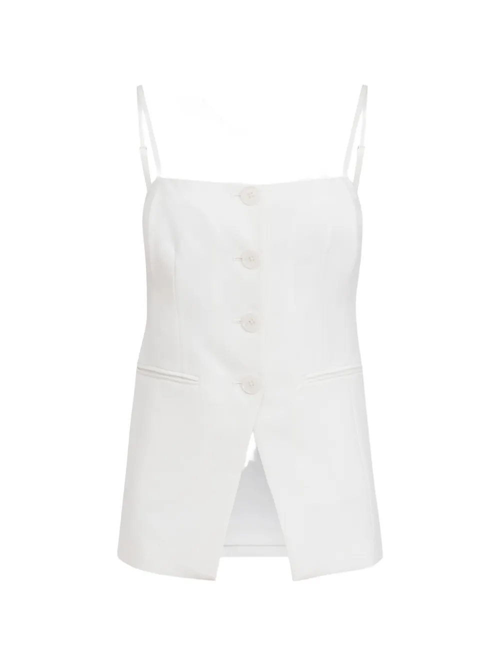 Toccin Roxy square neck button vest - Toni neutri