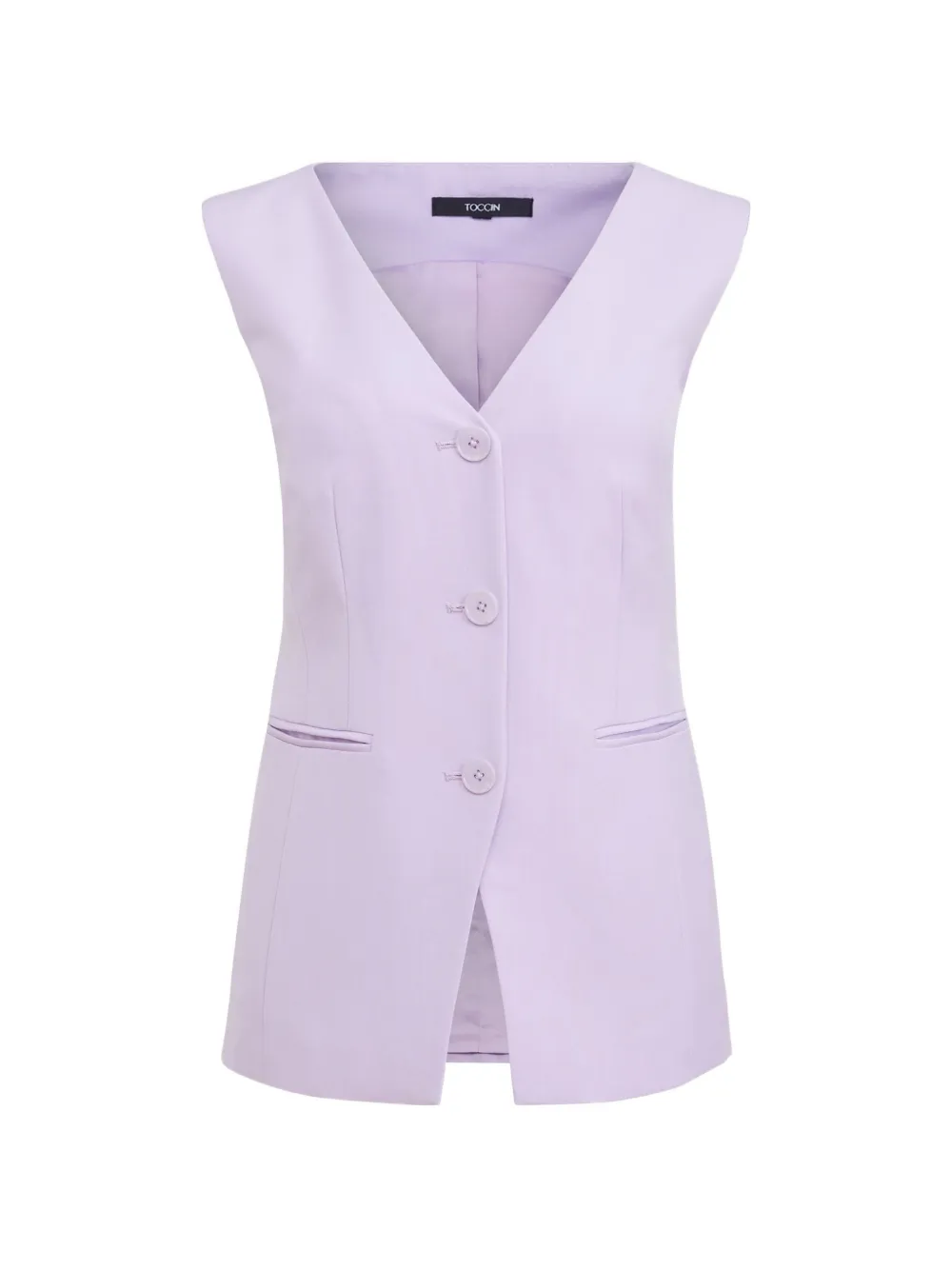 Toccin Tibbie three-button V-neck vest - Violett