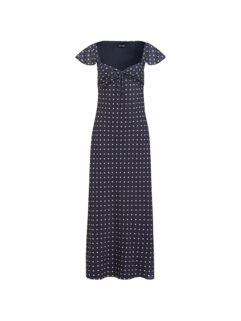 Toccin Marcella polka-dot bias-cut slip midi dress