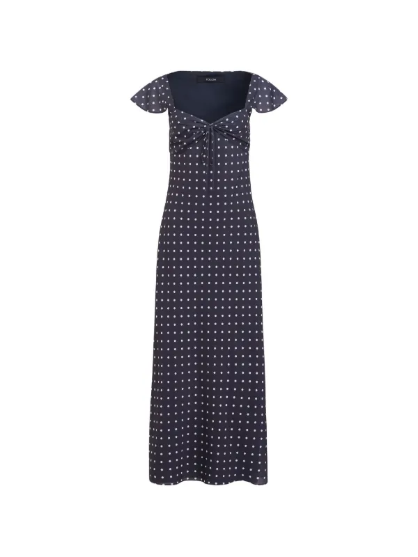 polka dot slip midi dress Polka Dots Spaghetti Strap Slip Maxi Dress