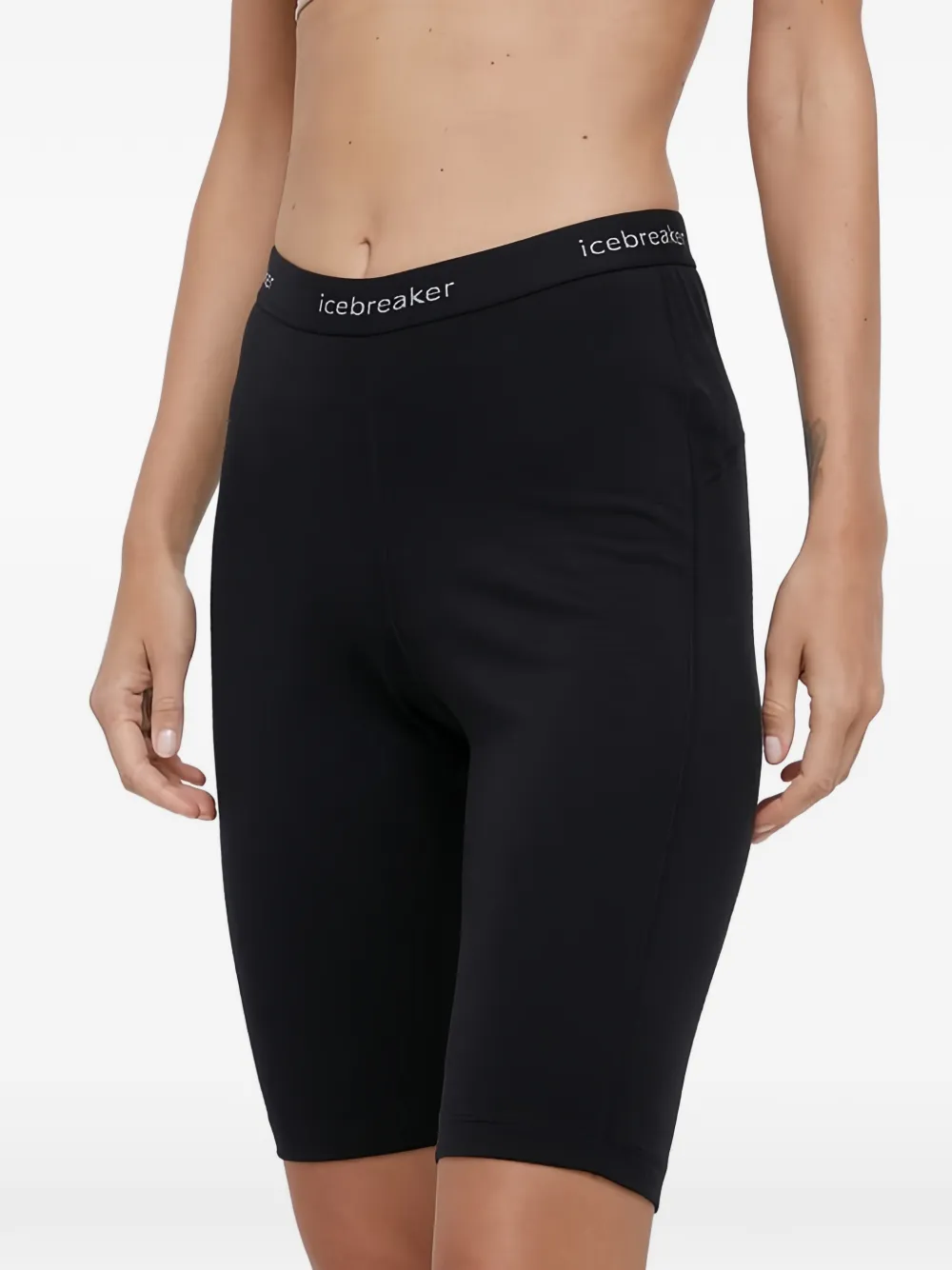icebreaker Shorts met logoband Zwart