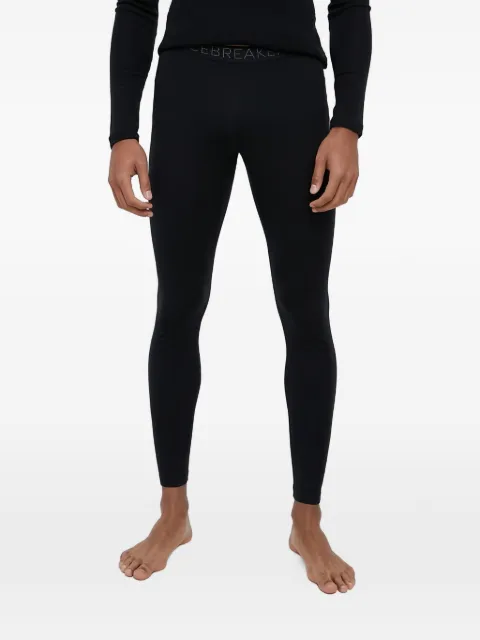 icebreaker logo-lettering compression tights