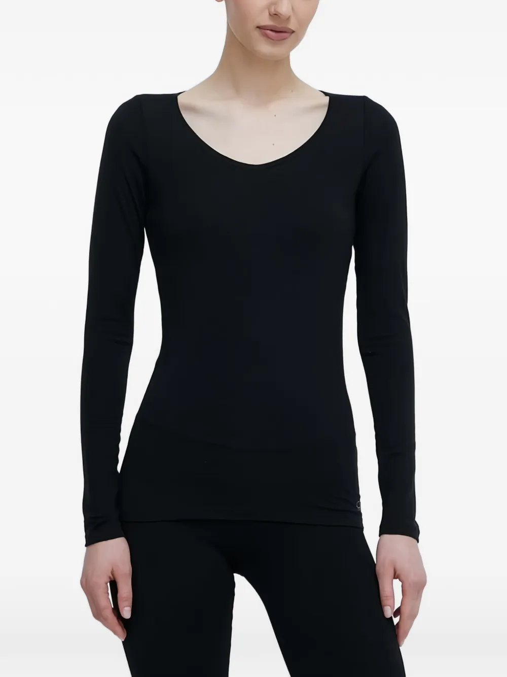 icebreaker V-neck long-sleeve top - Nero