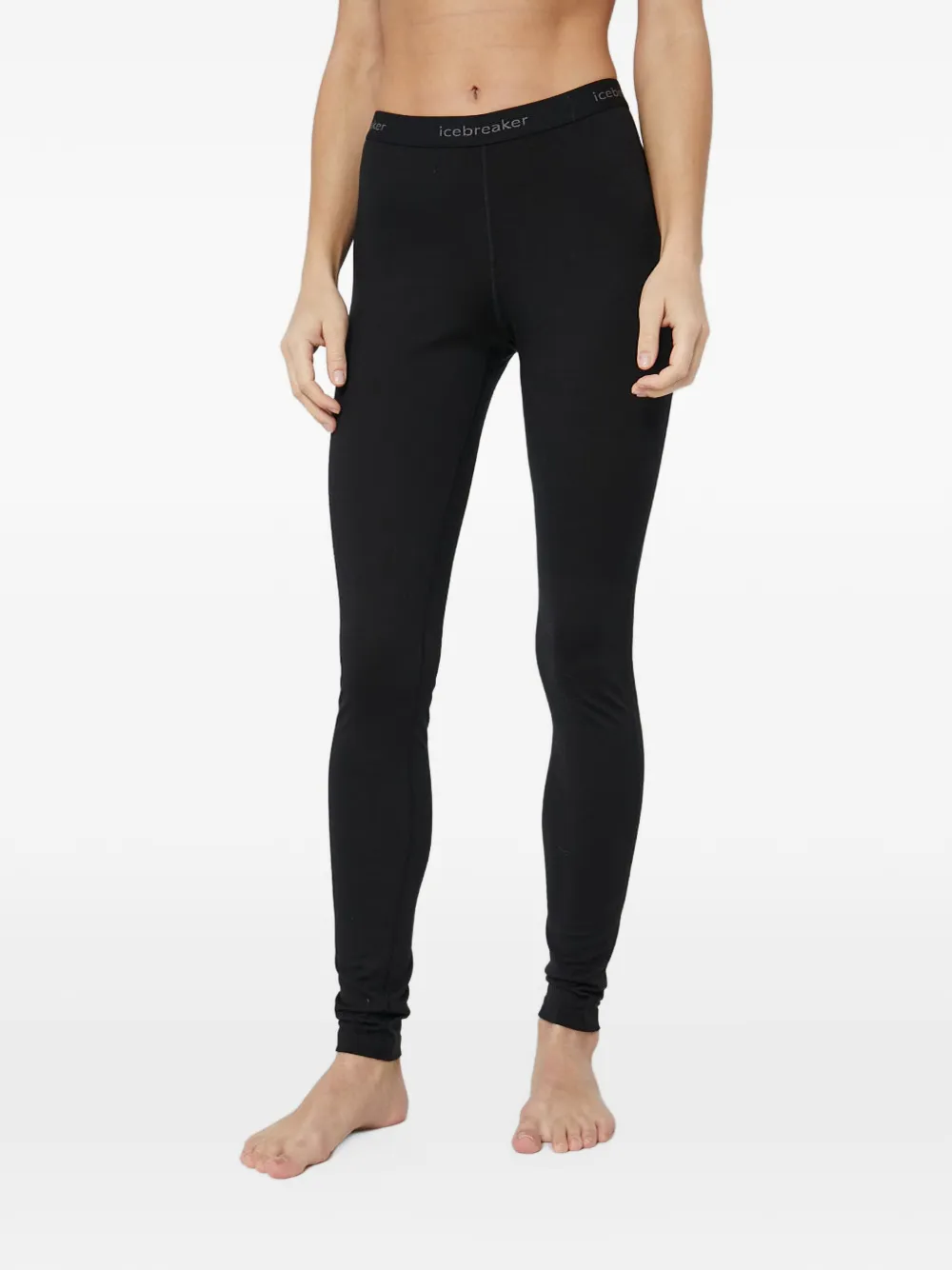icebreaker Leggings mit Logo-Bund - Schwarz