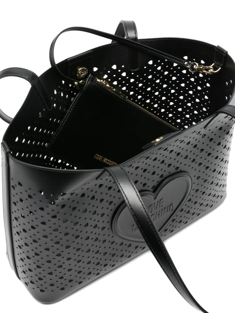 Love Moschino Uitgesneden shopper Zwart