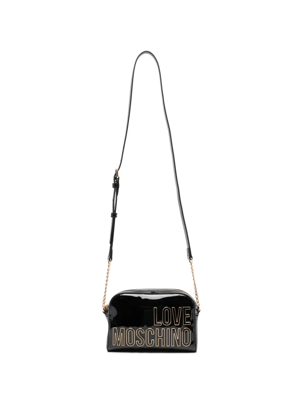 Love Moschino logo lettering cross body bag - Nero